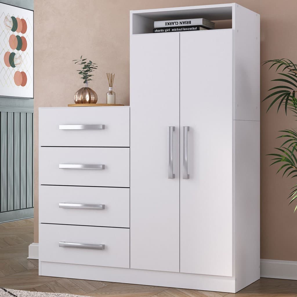 Cômoda Paris 2 Portas 4 Gavetas