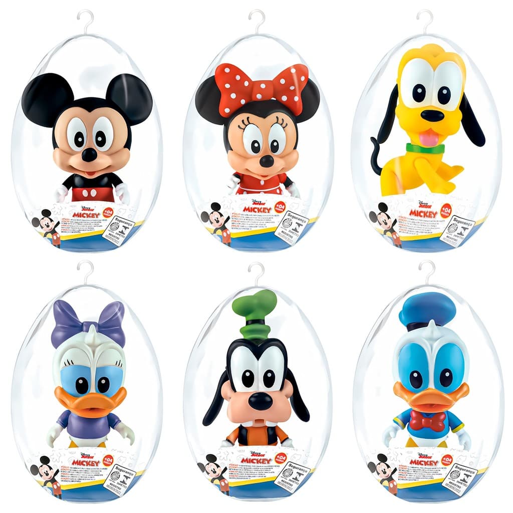 Mickey E Amigos No Ovo De Páscoa Minnie Pateta Pato Donald Unitário - Líder Brinquedos