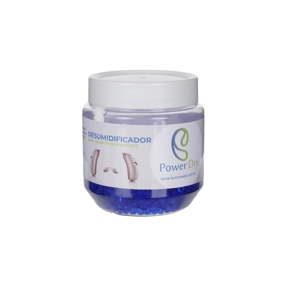 KIT DESUMIDIFICADOR para aparelho auditivo (Recipiente + Sílica) - POWERDRY