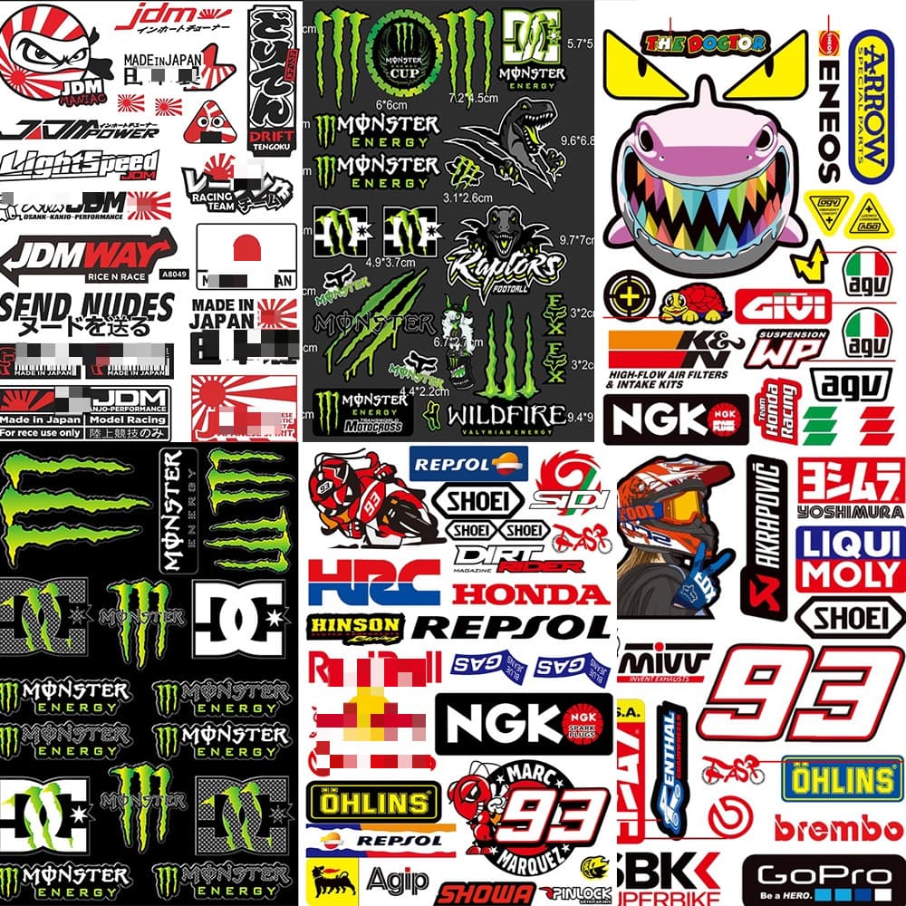 1 Conjunto Reflexivo Tira Lateral Da Motocicleta Capacete Bicicleta Adesivo Decalque De Vinil Do Carro