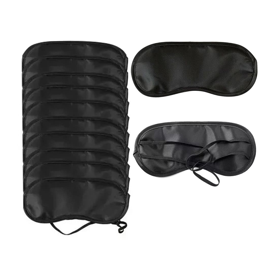 Máscara Venda Para Dormir Tapa Olhos em Poliéster 10un