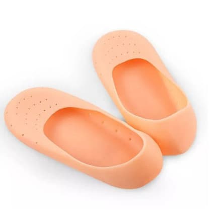 Meia Silicone Hidratante Pé Calcanhar Antiderrapante Aumento pes Protetor Silicone Pe Sapato-GA21