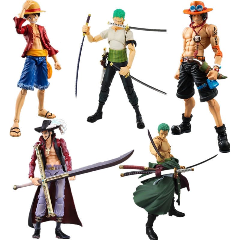 Anime One Piece Luffy/Ace/Zoro Articulados 18 Cm Bonecos Action Figure