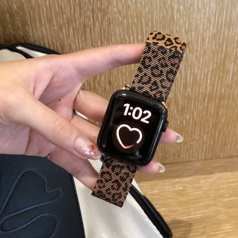 Tendência Leopardo Impressão Banda Para iwatch 42mm 46mm 41mm 40mm 44mm 45mm 49mm 38 42 Apple Watch Pulseira Série 10 9 