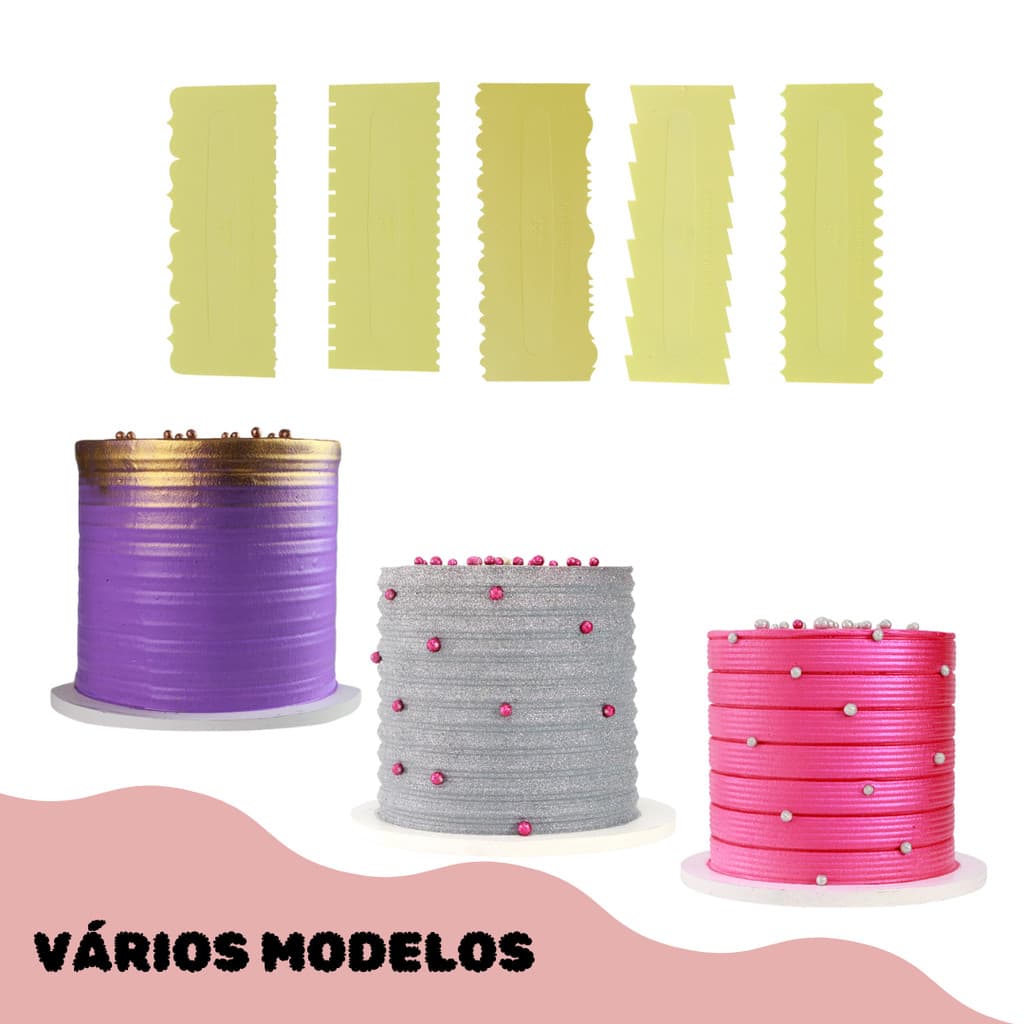 Espátula Decorativa Para Bolos Amarela Acabamento Chantilly Confeitaria Prática BlueStar