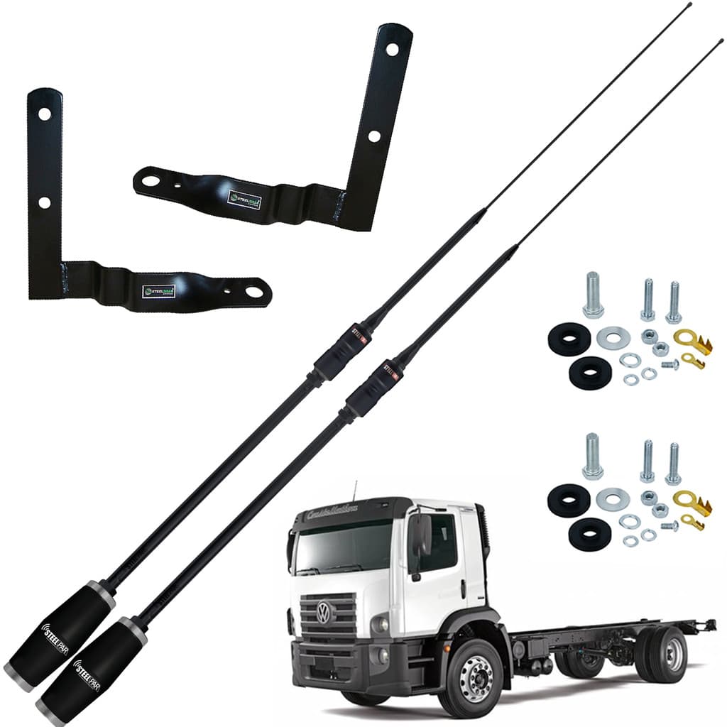 2 Antena Px Bobinada Black Argentina 1,63m Vw Constellation