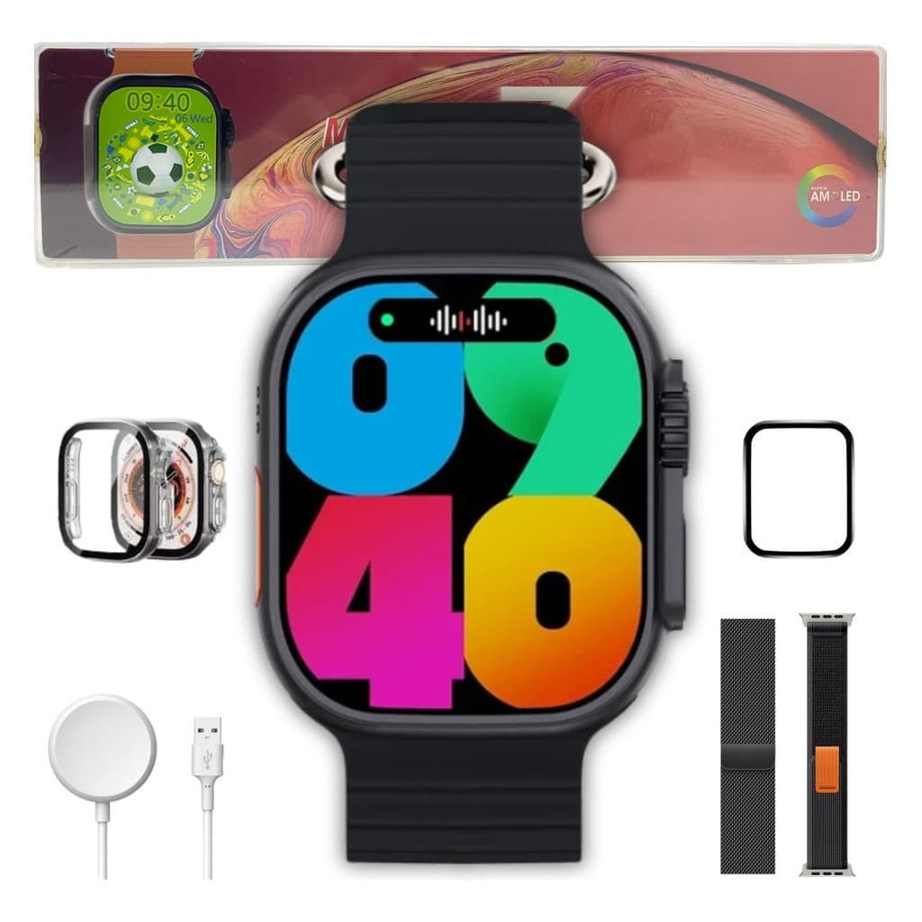 Smartwatch Relógio Inteligente Ultra 3 Plus Serie 9 com NFC Chat GPT GPS 2gb Amoled
