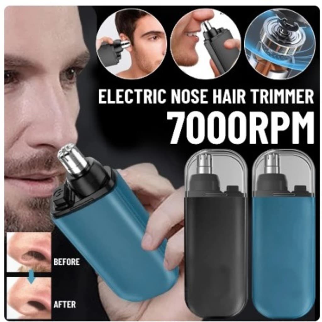 Aparador Removedor de Pelos De Nariz Orelha Rosto Depilador Portátil Elétrico À Pilha Recarregável