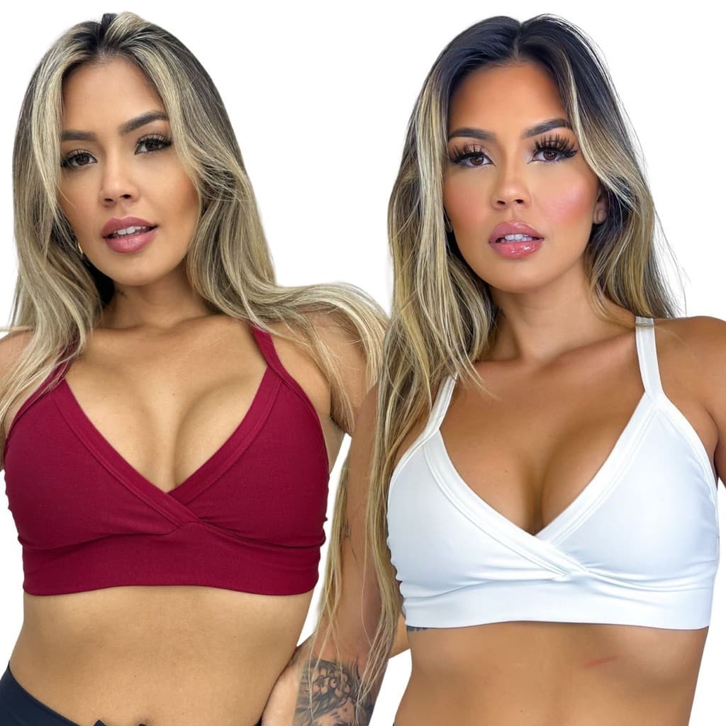 Kit 2 Tops Fitness de Academia Simples Treino dia a dia