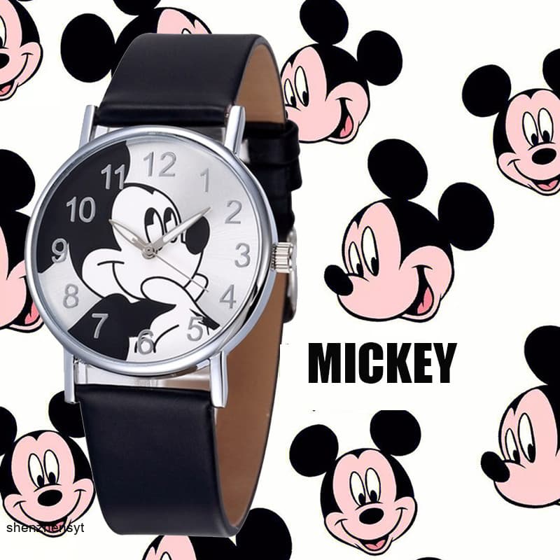COD Relógios De Quartzo Fofos Mickey Cartoon Fashionable