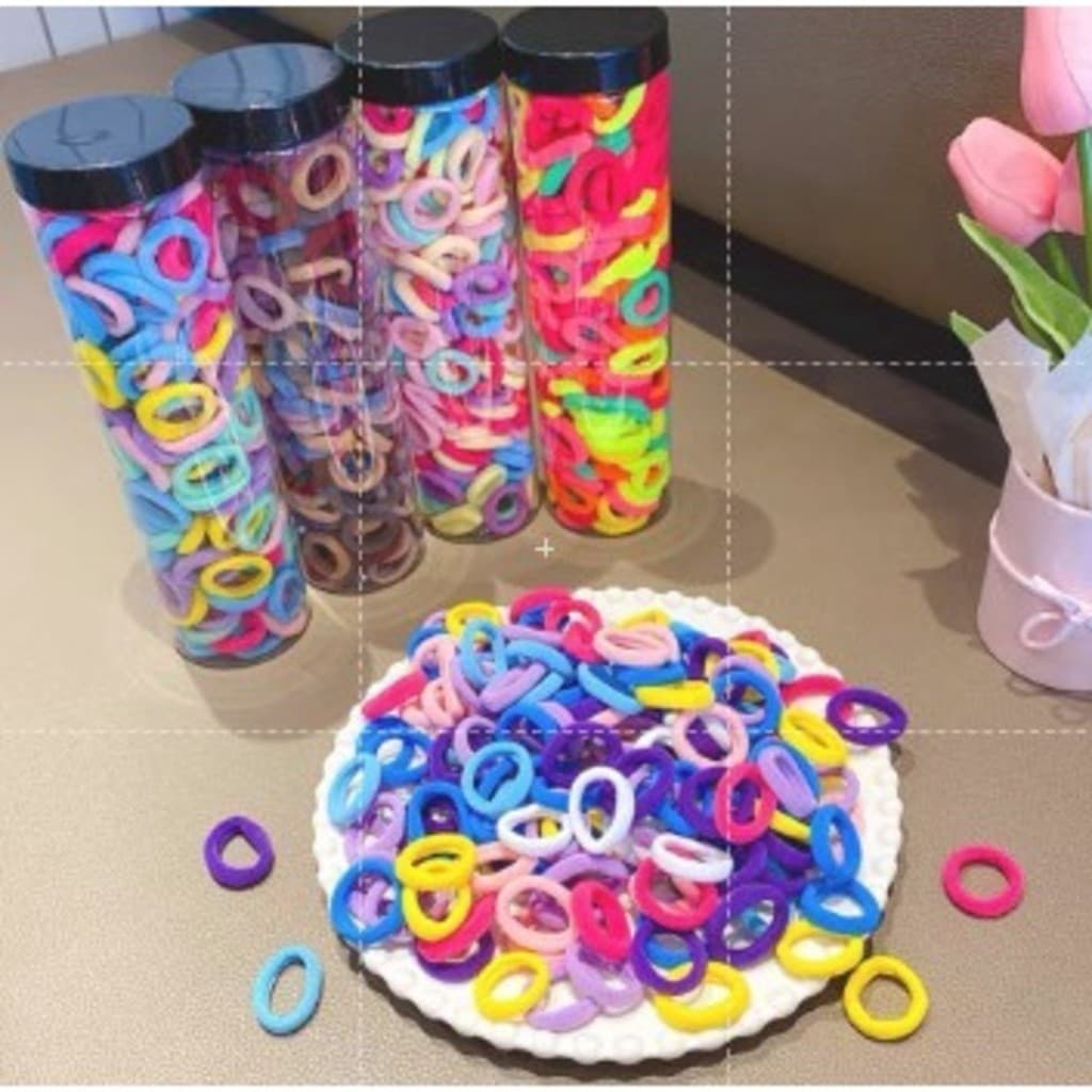 KIT 50 Pcs Mini Rabicó Xuxinha De Cabelo Meia De Seda 50 Peças-youyi