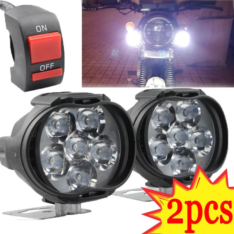 2pcs Farol Led De Motocicleta 12V Alta Luminosidade Para Foco Externo