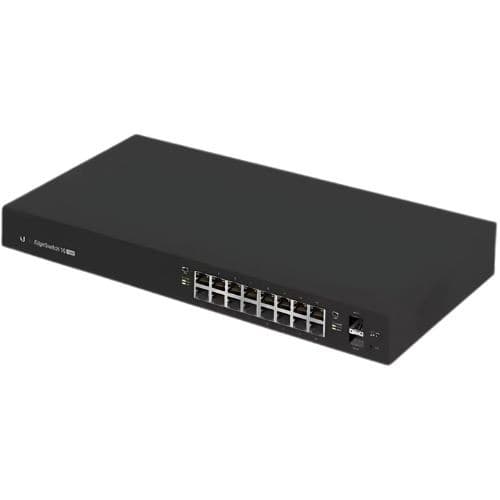 Switch 16 Portas Ubiquiti ES-16-150W EdgeSwitch Networks Preto Novo Nota Fiscal