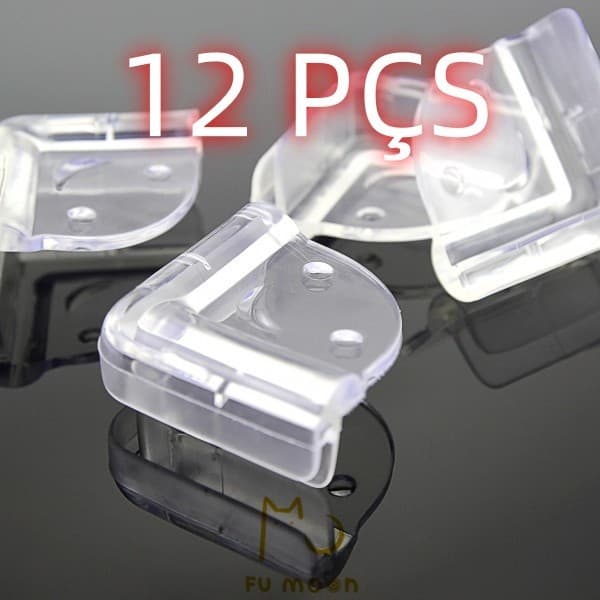 12 PÇS Protetor De Quina De Mesa Silicone Canto Segurança Para Bebês Com Adesivo Proteção Criança Alto E Baixo Vidro