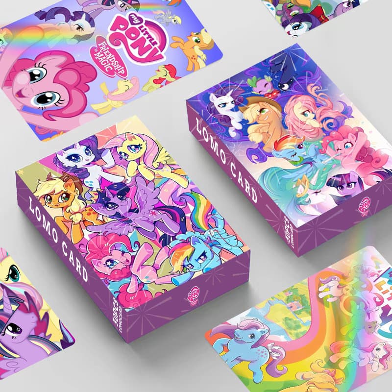 30pcs JinX Character Hologram Laser Lomo Cards Hatsune Miku Komi Can't Communicate Cartoon GENSHIN MASHLE Photo Photocards My Little Pony LOOPY Holographic Image Postcards