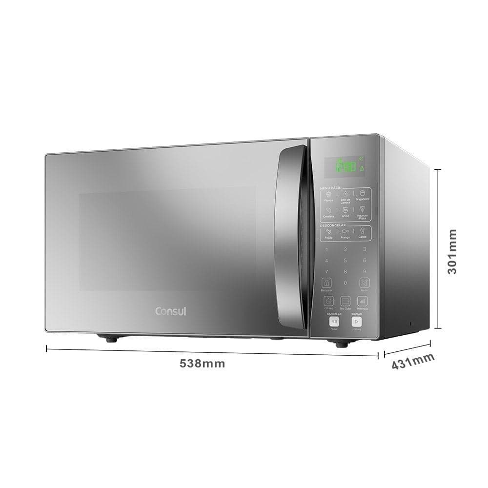 Micro-Ondas Consul 32 Litros CMS46AR, Espelhado, Inox