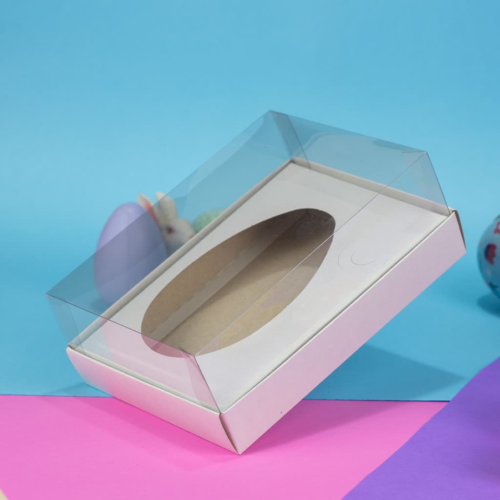 10 Caixas para 1 Ovo de Colher 350g - Branco Duplex