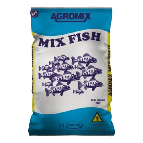 Ração Peixe Alevinos 50% Fase Inicial Pó Larvas 0,8mm 25kg