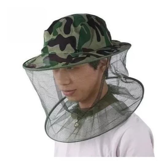 Chapeu Pesca Tela Mosquiteiro Mosquitos Pernilongo Camping