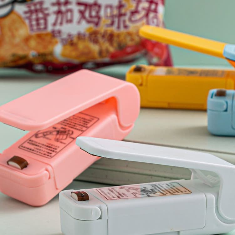 Mini Seladora Portátil Retangular Com Imã  Lacradora Embalagens Plásticos A Pilha Para Cozinha Top Útil Multiuso Universal WL-2316