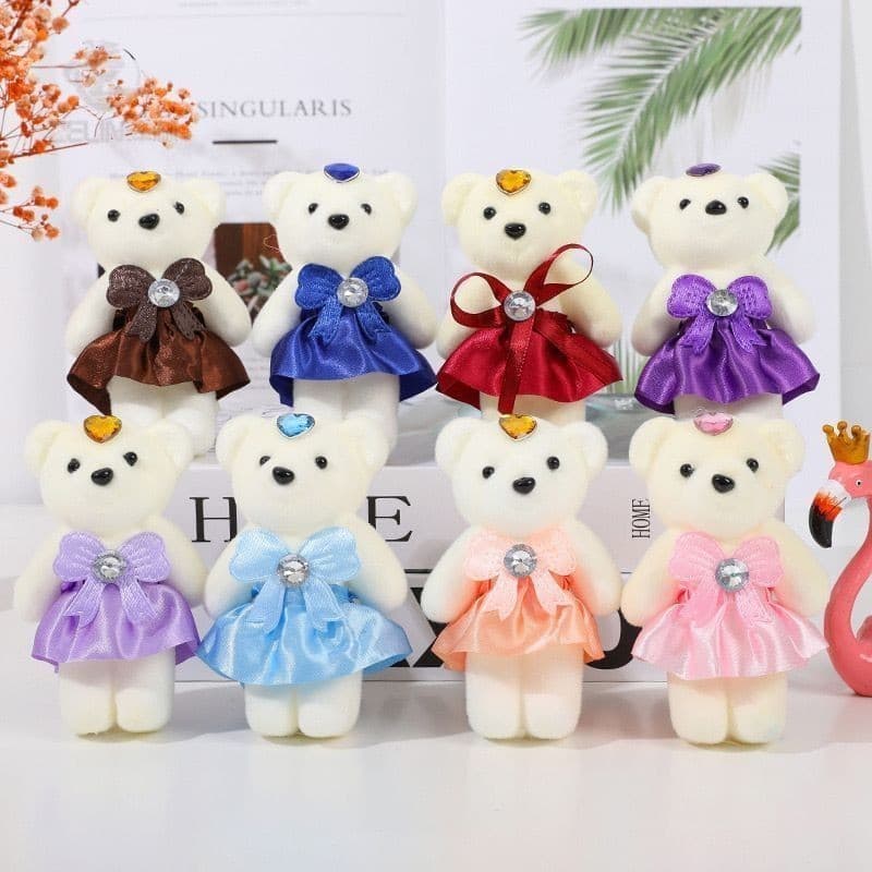 Kit 12 Mini Urso De Pelúcia 12/6 Pçs De Pelúcia Resistente/Boneco fofos