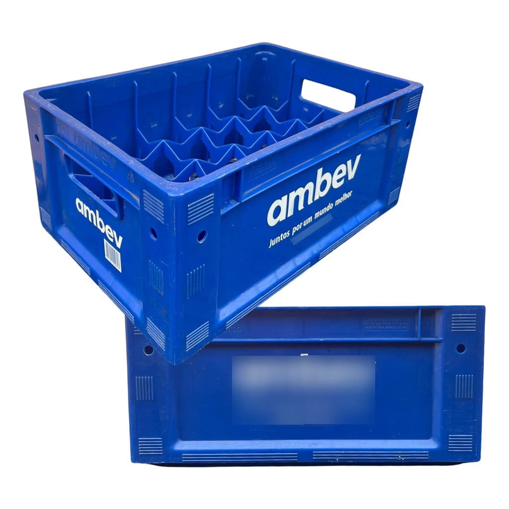 Engradado Cerveja 300ml Ambev Para 24/23 Garrafas Azul Preta