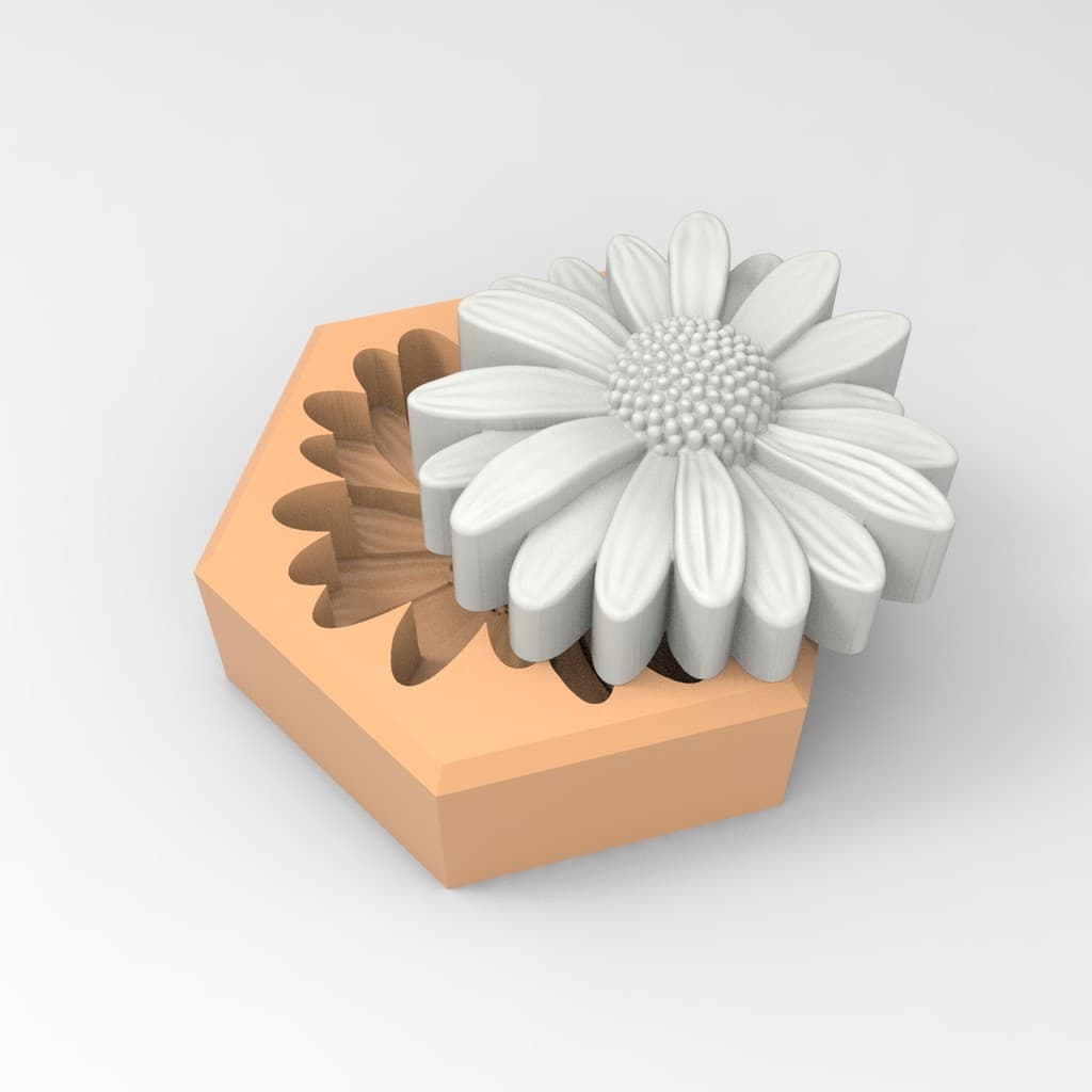 Molde de Silicone Margarida Alta | Vela | Lembrancinha | Sabonetes Artesanais