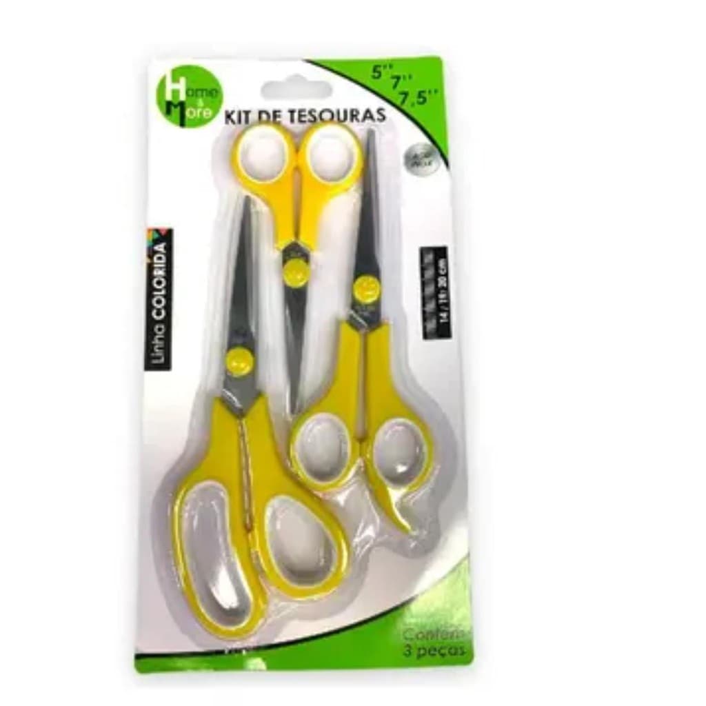 KIT TESOURAS coloridas HOME E MORE