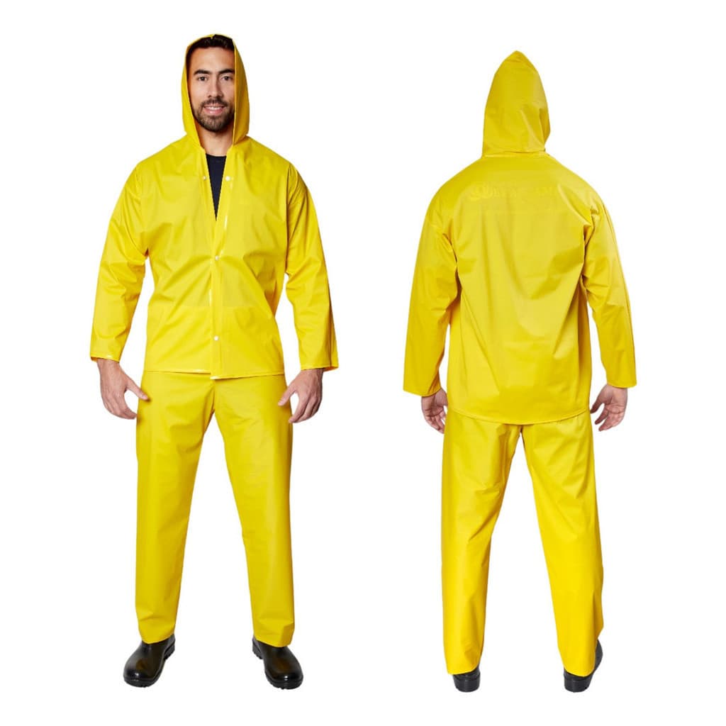 CAPA DE CHUVA AMARELO CONJUNTO EM PVC E CALÇA MOTOQUEIRO