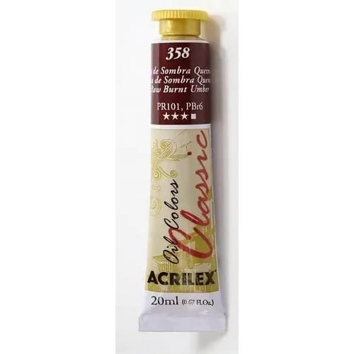 Tinta Oil Colors Classic 20ml Terra De Sombra Acrilex