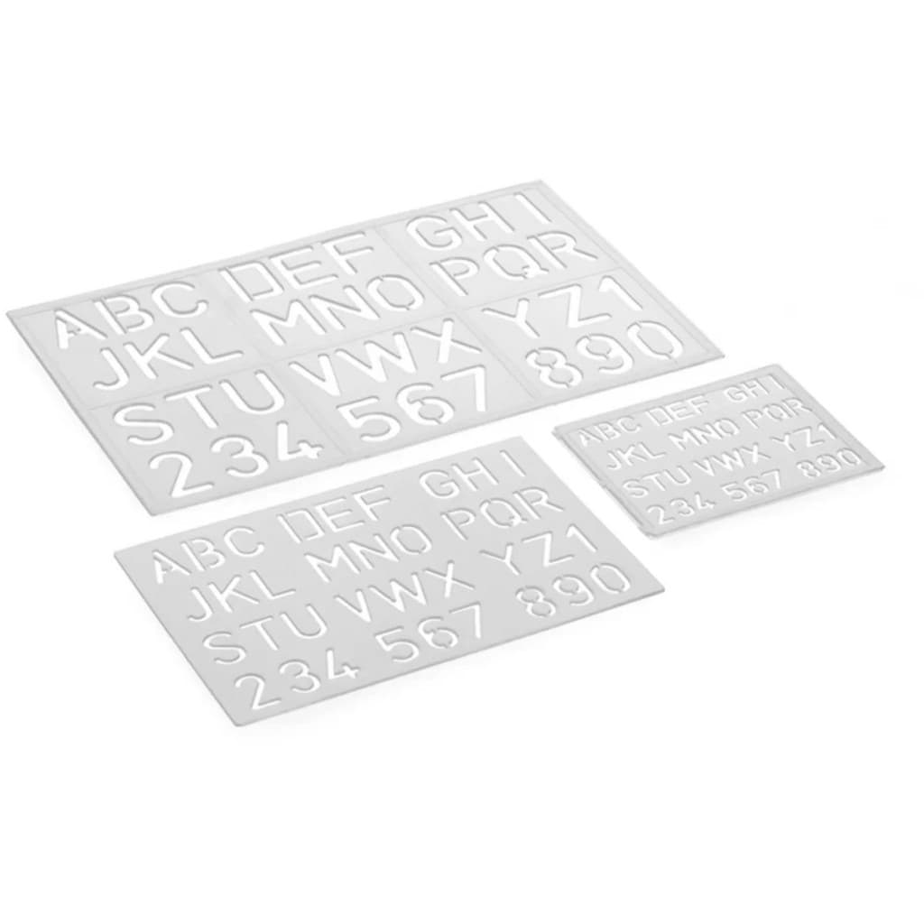 Kit régua normógrafo Acrinil, régua escolar de letras Cristal