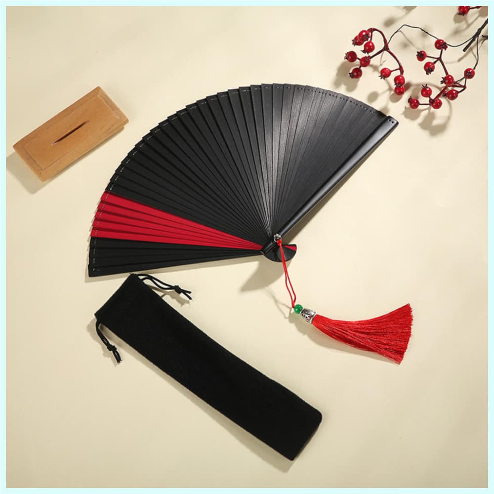 Mini Ventilador De Mão Dobrável Artesanal De Bambu,Estilo Retro Chinês/Japonês,Adequado Para Casamentos,Danças,Igrejas