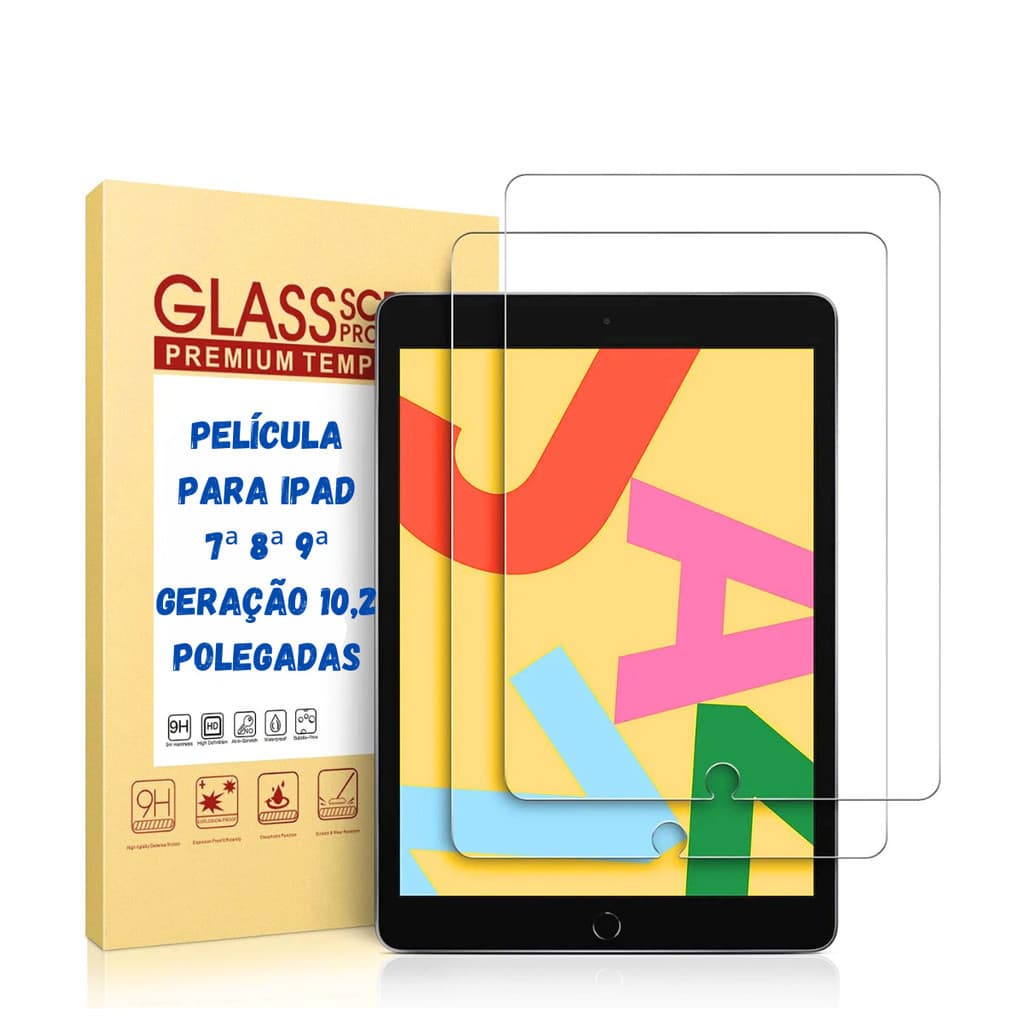 Película de Vidro Para Ipad 9ª 8ª 7ª Geração 10,2 Polegadas