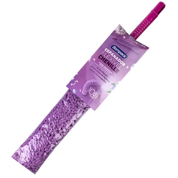 Espanador Pó Dobrável 59cm 100% Chenille  Não Risca Flexível