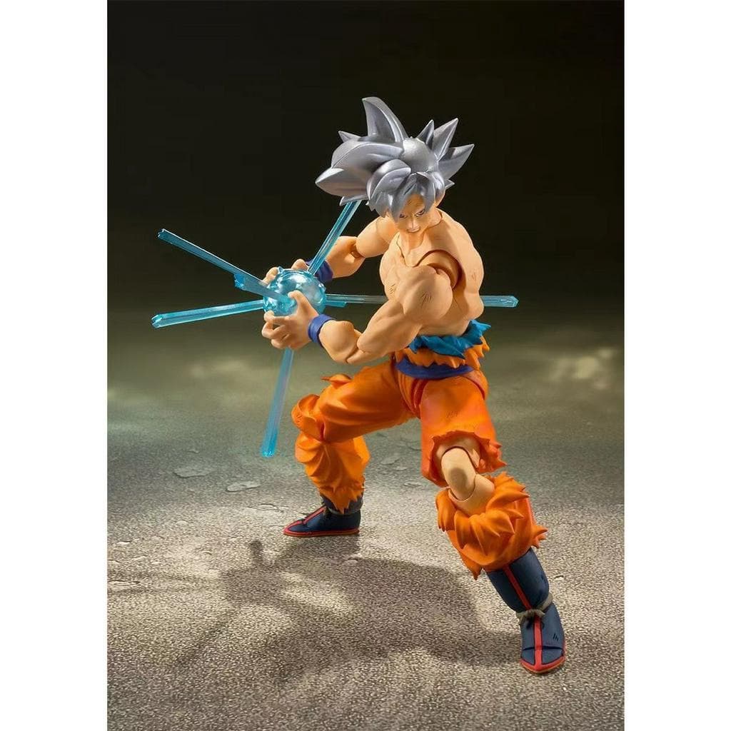 Boneco SHF Goku Instinto Superior Cinza Articulado + Acessorios 15 cm Dragon Ball Z