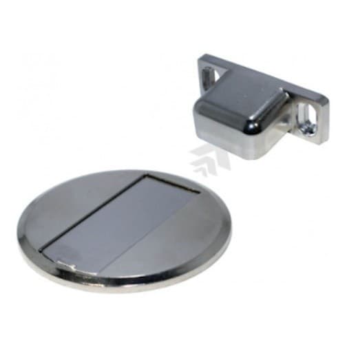 Prendedor De Porta Batente Magnetico Slim Aco Cromado