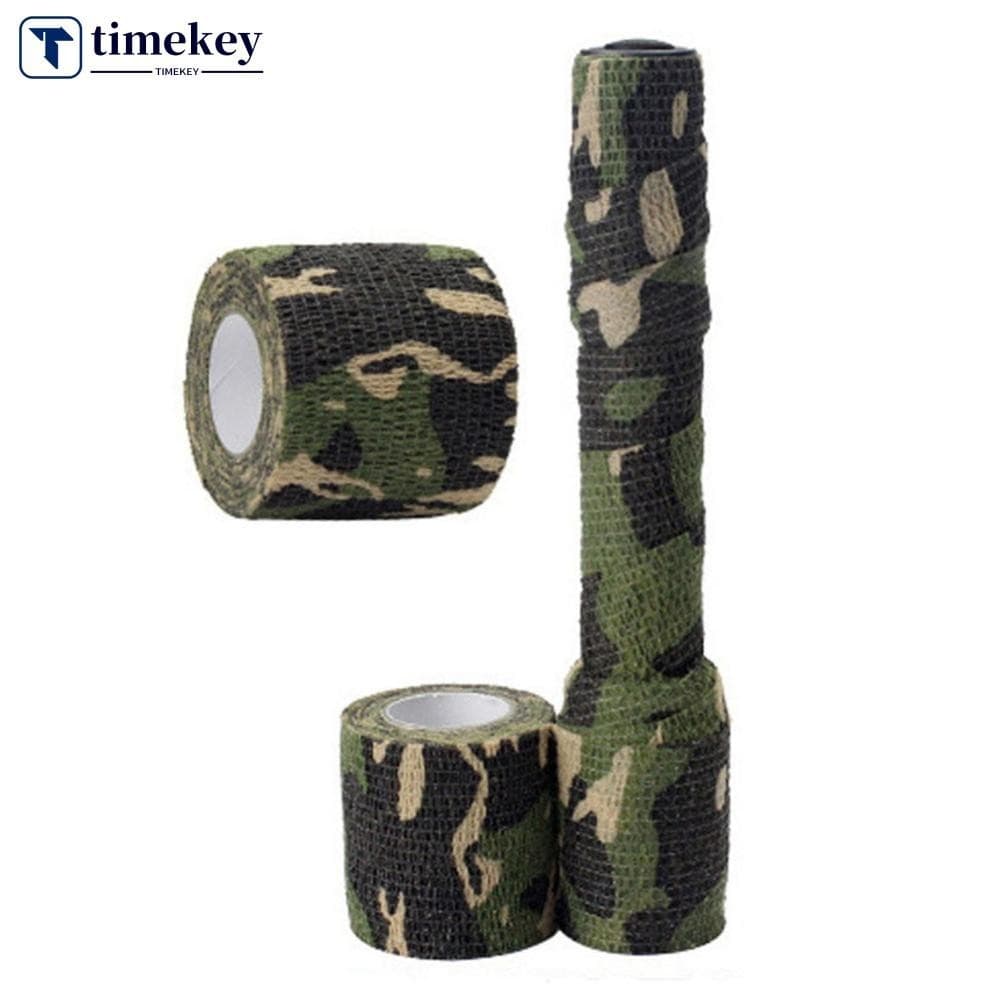 TIMEKEY Impermeável Camo Envolve Caminhadas Acampamento Caça Camuflagem Fita Bicicleta Adesivo M8T3
