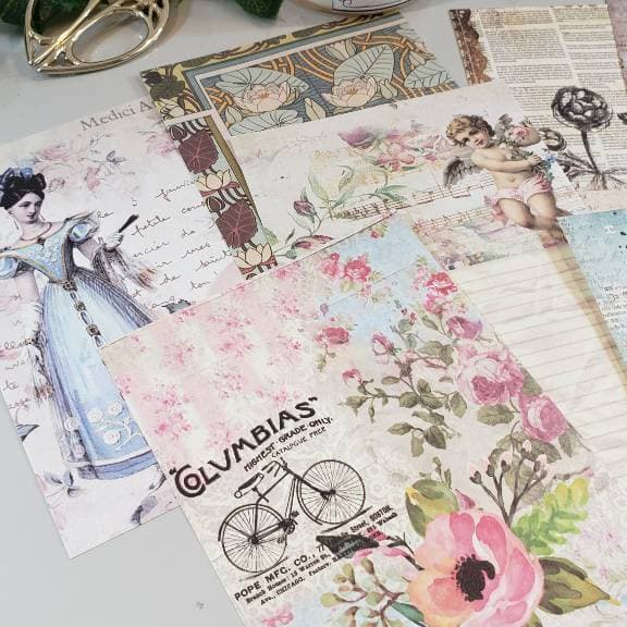 Papéis Retrô - 10 unidades