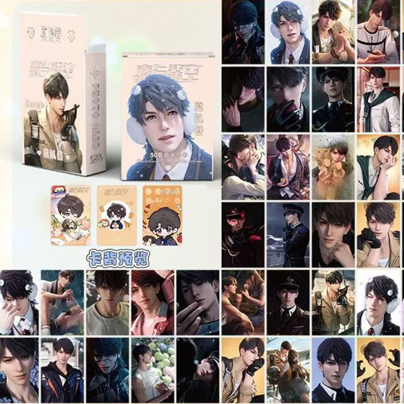 50 Unidades/Pacote Jogo Cartoon Love E Deepspace Cartões Laser Xavier Zayne Rafayel ralayo Sylus Caleb Qin Che Xia YiZho