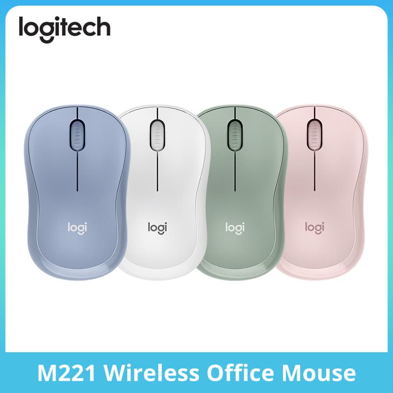 Original Logitech M221 Silencioso 2.4ghz Sem Fio Mudo Computador Ratos Pc Bluetooth Ergonômico Óptico Portátil Mini Mous