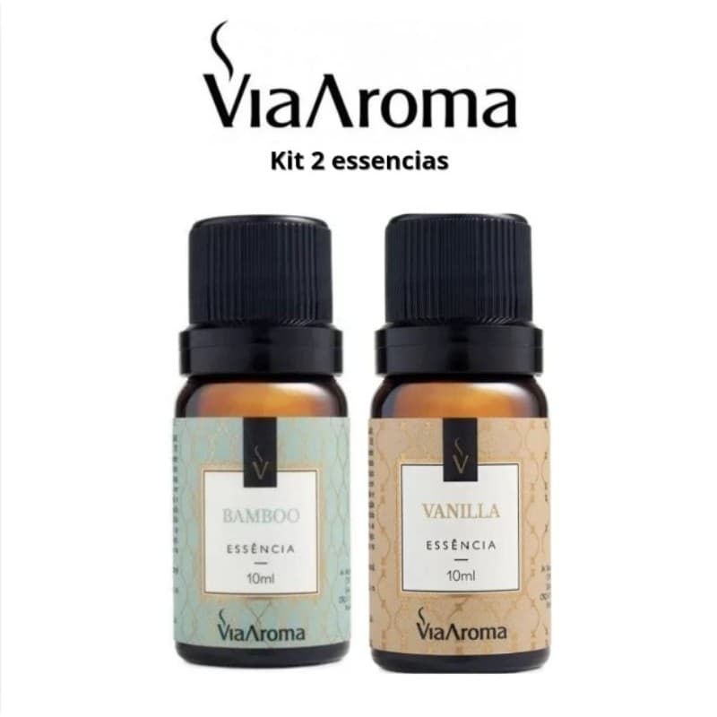 Kit 02 Essências Para Aromatizador  Difusor Elétrico de Ambiente - Via Aroma 10ml a escolher