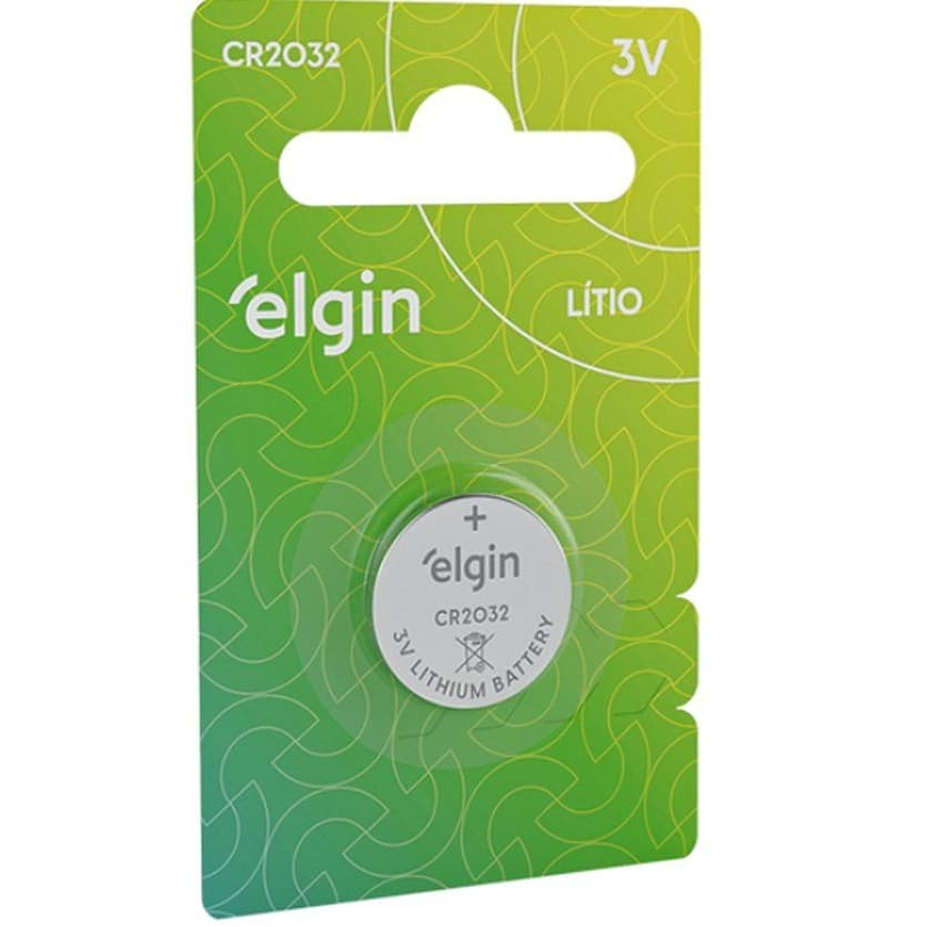 Bateria Pilha Botão 3 Volts CR2032 Elgin
