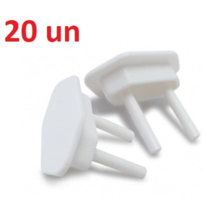 Protetor De Tomada Contra Choque Crianças e Bebês 20 Unidades