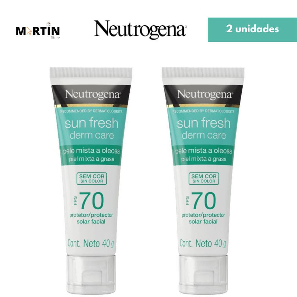 Kit Protetor Solar Neutrogena Sun Fresh Derm Care Facial FPS70 - 2 unidades