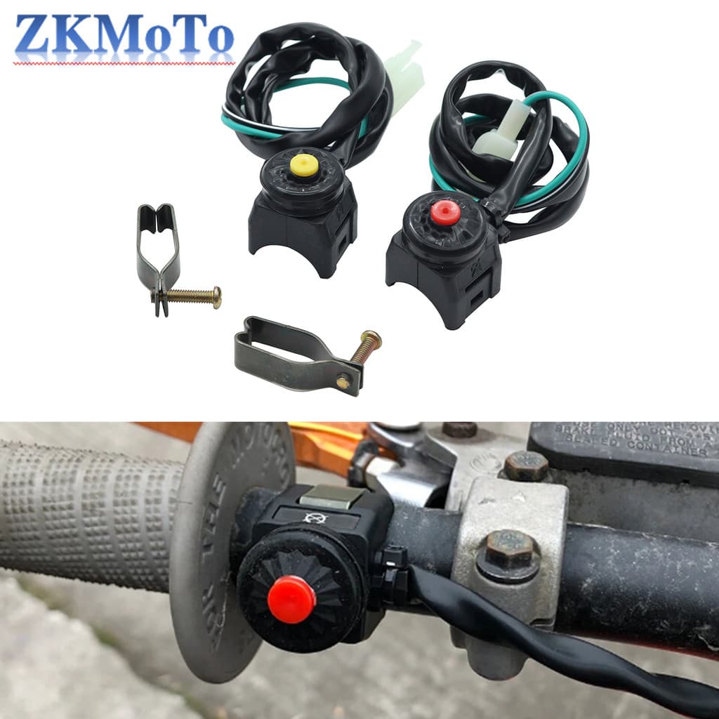 Motocicleta Scooter 7/8 " 22mm Guiador Chifre Botão Motor Starter Interruptor De Desligamento Para KTM Honda Kawasaki Ya