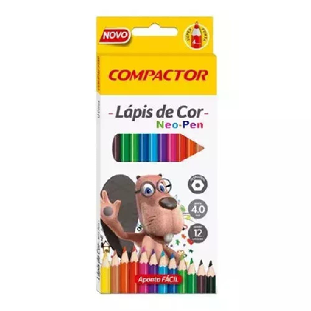 Lápis De Cor 12 Cores Neo Pen Compactor