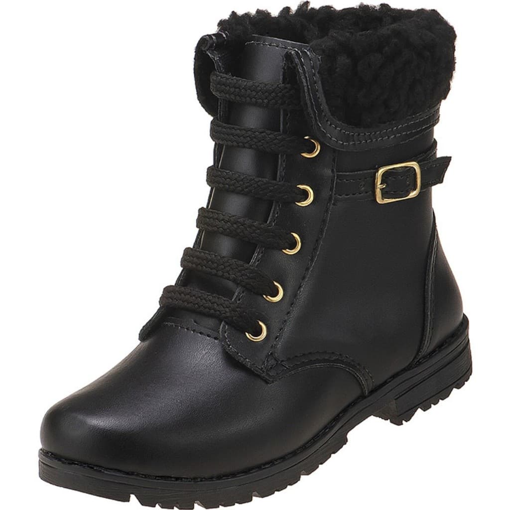 Bota Coturno Infantil Stilo Rosê Sola Montaria Leve Confortável-2135