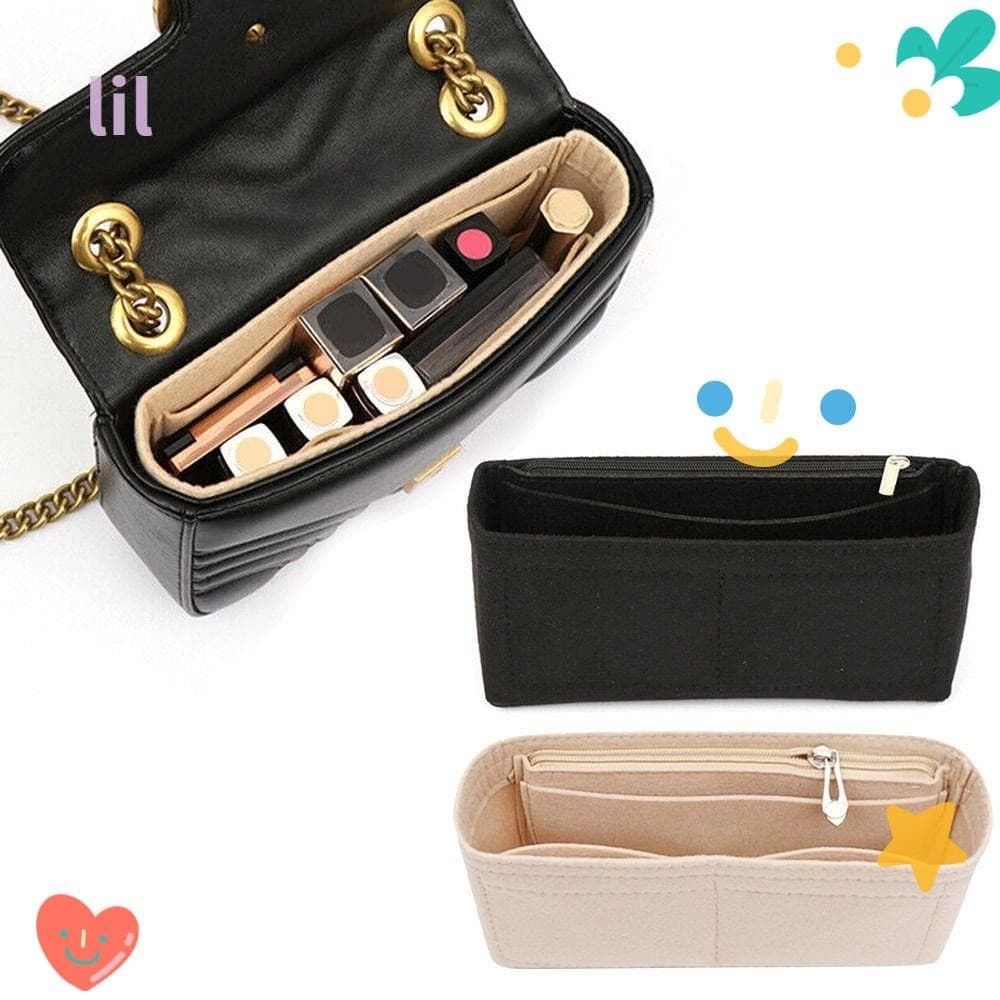 LIL Saco De Feltro De Inserção De Viagem Confidencial Organizador Bolsa