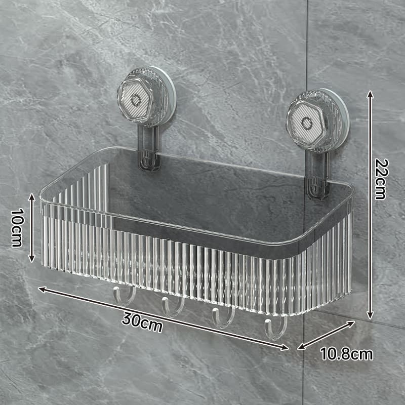 Suporte de acrílico para rack de shampoo para banheiro montado na parede (Enviar imediatamente)