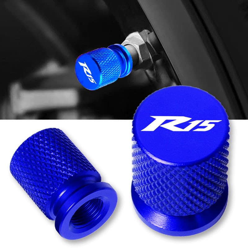 Tampas De Válvulas Para Pneus De De Ar Tampa Da Haste CNC Acessórios De Alumínio Yamaha YZF R15 V2 V3 Vermelho Azul Ouro